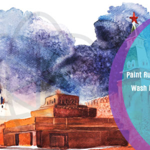 Paint Russia in Line and Wash in Watercolour