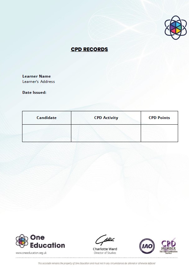 CPD Points Certificate