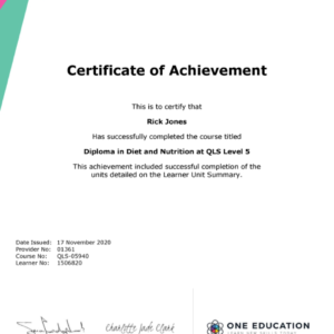 Endorsed Level 1 Certificate